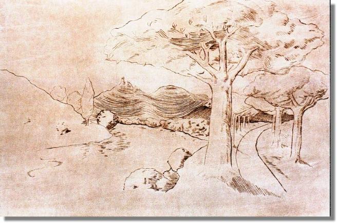 Ansicht (Zur Siegfriedsage / Drachenfels von Unkel am Rhein)